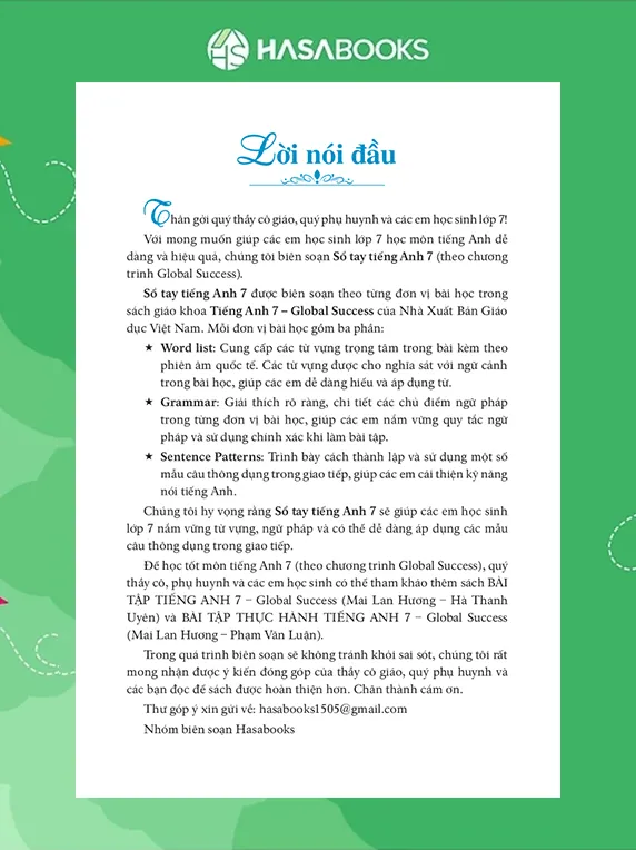 Take note Tiếng Anh 7- Sổ Tay Tiếng Anh lớp 7 theo SGK Global Success - Ảnh 3